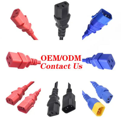10A 250V 延長電源コード IEC C5 C7 C13 C14 C17 C19 C20 C21 延長コード