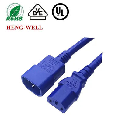 IEC C13 C14 C19 C20 C21 電源ケーブル 18/16/14AWG 青/赤/黒の延長電源ケーブル