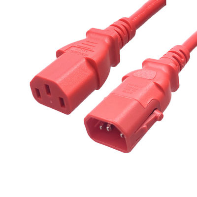 カスタマイズされたIEC電源延長ケーブル IEC320 C14からC13ロックコネクタ 1.2m 1.5m