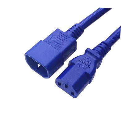 電気 IEC 拡張電源コード C13 C14 男性と女性 16A 250Vケーブル