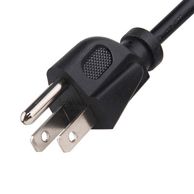 黒のアメリカ電源コード 0.75m 5m 3ピン NEMA 5-15P IEC 320 C13 USタイプへのプラグ