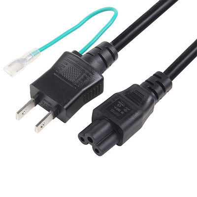 JIS 日本 電源コードプラグ 黒 3ピン ジェット PSE 承認 7A 15A 125V