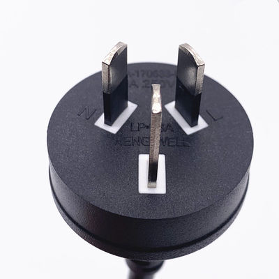 1.5m AU 電源コード 3ピン 黒 10A 250V AC DCケーブル 多様な用途