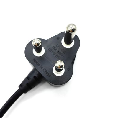 16A 250V 3Pin PVC インド電源延長コード 1M 長さ OEM オーダーメイド